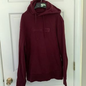 American Eagle Mens Sweatshirt Small Dark Red/ Maroon